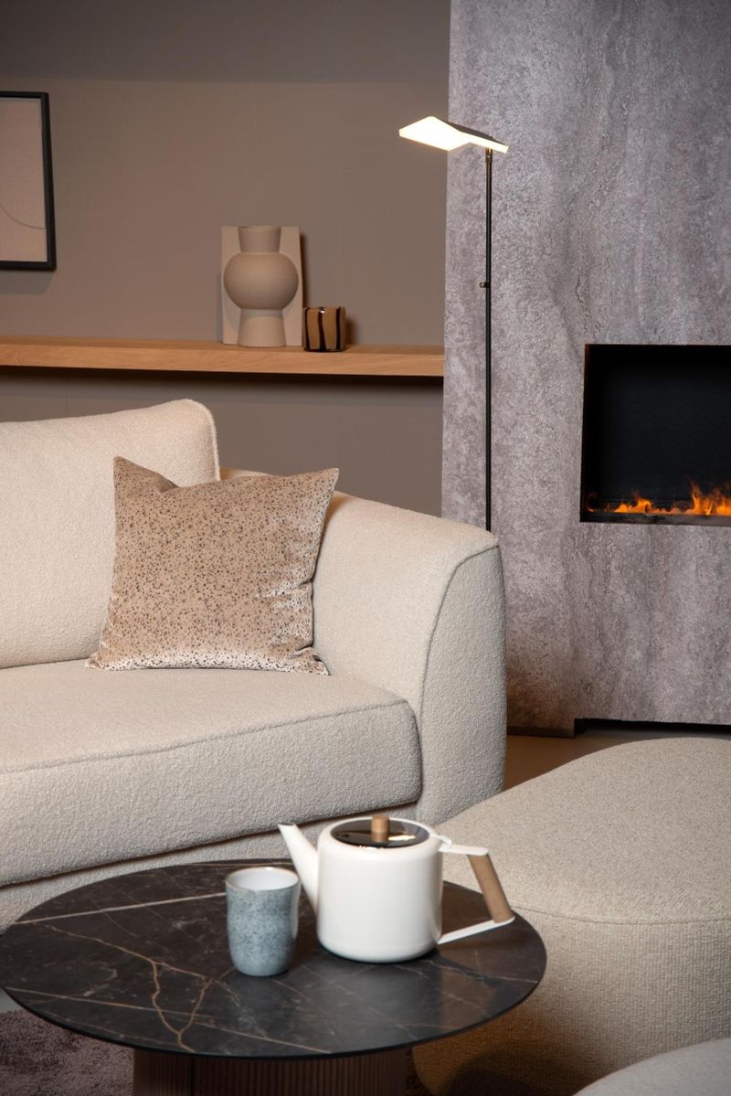 Lucide AARON - Stojacia lampa - LED Dim. - 1x10W 4000K - Čierna